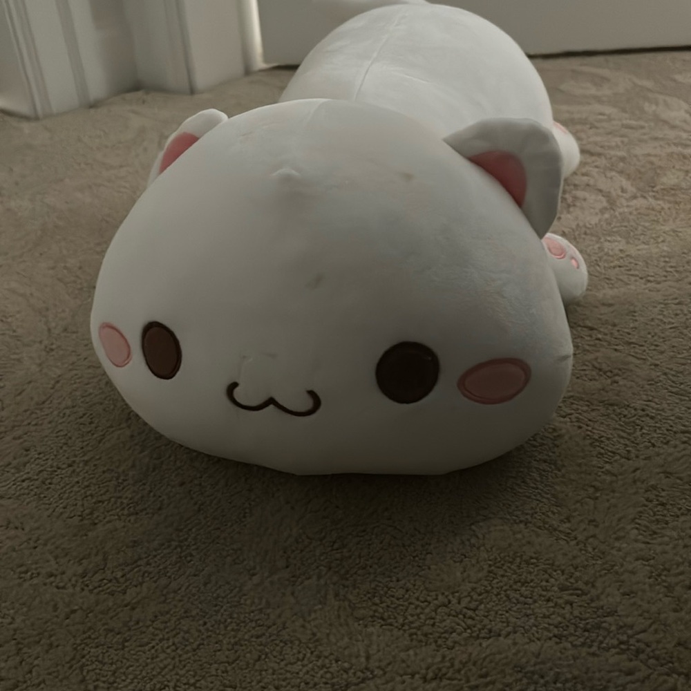 Amazon White and Pink Plush Toy for Small Pets